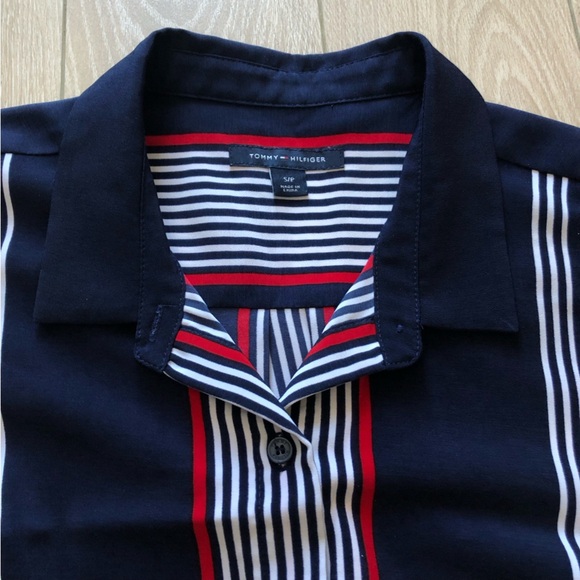 Tommy Hilfiger Sleeveless Button Up Dress in Navy Size S - Picture 6 of 14